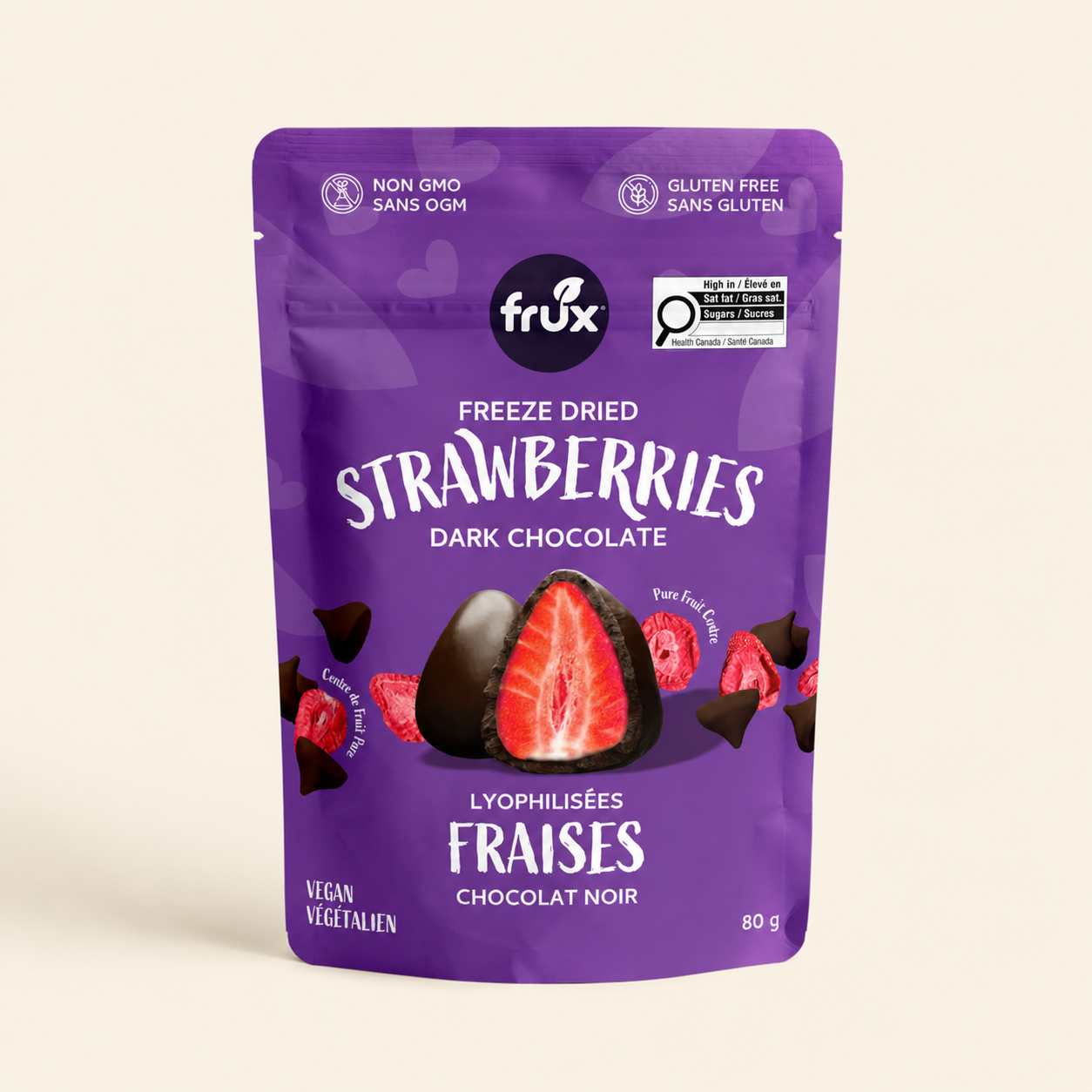 Frux Dark Chocolate Freeze-Dried Strawberries 80g
