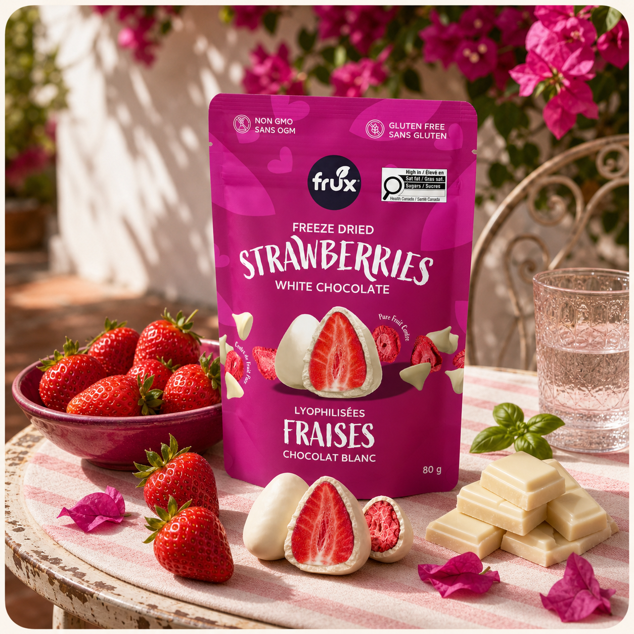 Frux White Chocolate Freeze-Dried Strawberries 80g